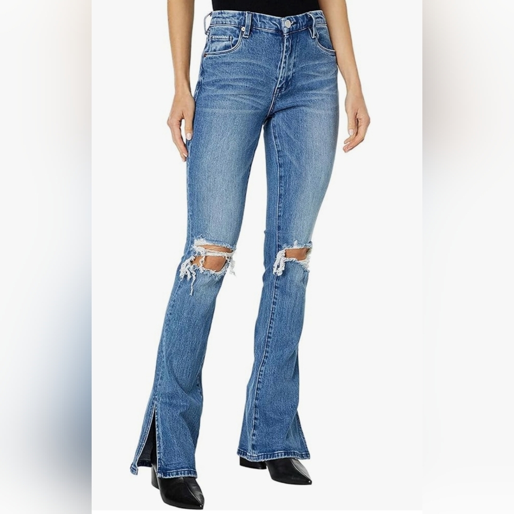 BLANK NYC "Hoyt" Side Slit Bootcut Jeans